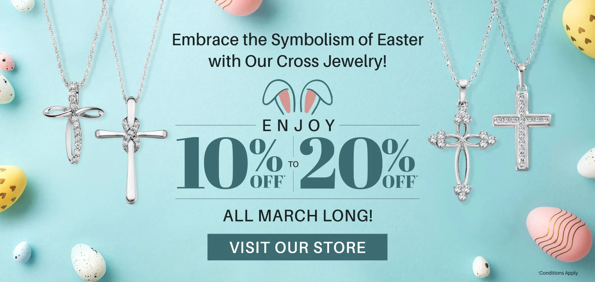 Easter Cross Jewelry Sale at M and M Jewelers